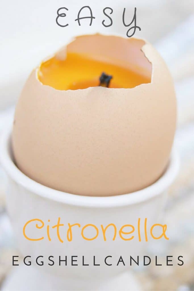 Easy Citronella Eggshell Candles | SimplePureBeauty.com