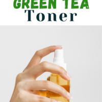 bottle of DIY green tea toner