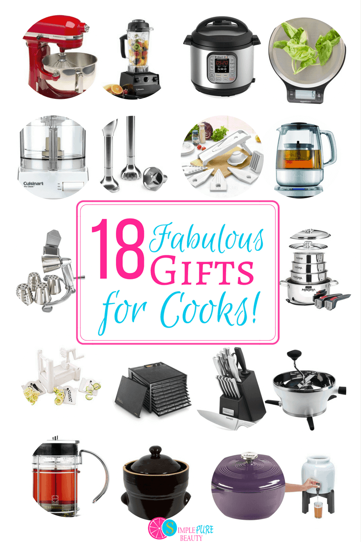 Need some gift ideas for the cook in your family? Look no further! Check out these fabulous gifts to save your cook&nbsp;tons of time and energy in the kitchen! #kitchen #gifts #gadgets #christmas #birthday #mothersday #fathersday #cook