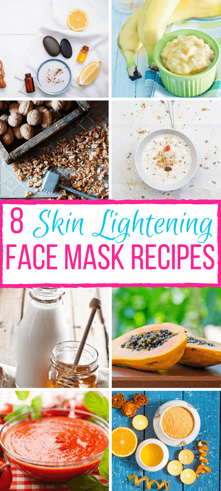 Look no further than your kitchen for safe and effective skin lightening ingredients. We've got 8 DIY face mask recipes to even out your complexion.