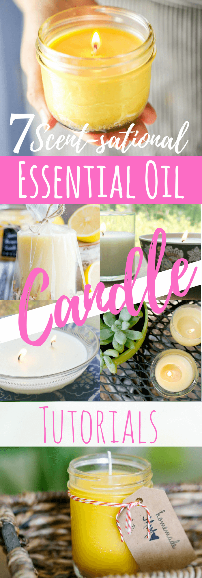 Candles are a perfect gift for any occasion, but they contain so many toxic ingredients. Try these DIY essential oil candle recipe tutorials for your next gift-giving day! Non-toxic and natural, and great smelling. #candlemaking #candlerecipe #essentialoils #essentialoilrecipes #soycandles #diygifts