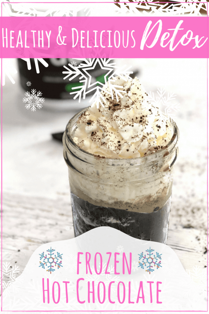 Easy Healthy Frozen Hot Chocolate Recipe to Lose Weight & Detox! #ad #raw #nongmo #detox #hotchocolate #organic