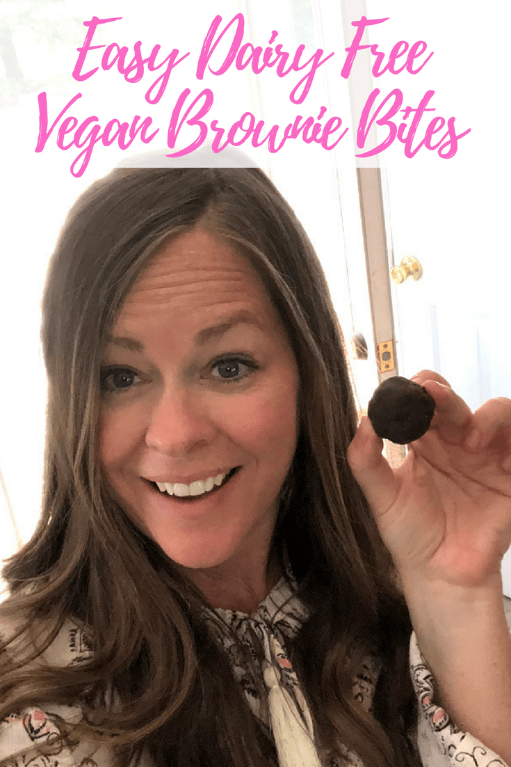 This Easy Dairy Free Vegan Brownie Bites recipe is not only simple to make, it's full of ingredients that will knock your socks off! So healthy it's ridiculous! #veganrecipes #veganfood #dairyfree #healthysnacks #brownies
