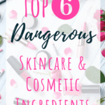 There are so many chemicals in cosmetics and skincare products these days. Learn which cosmetic ingredients you should avoid at all costs. With these beauty tips you will be able to read your makeup and skincare labels and know which ones are safe. A great place to research your cosmetic ingredients is in the safe cosmetics database. It is possible to find or make your own SAFE beauty products! #beauty #skincare #cosmetics #beautytips #naturalskincare #chemicalfree