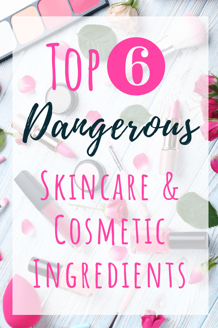 There are so many chemicals in cosmetics and skincare products these days. Learn which cosmetic ingredients you should avoid at all costs. With these beauty tips you will be able to read your makeup and skincare labels and know which ones are safe. A great place to research your cosmetic ingredients is in the safe cosmetics database. It is possible to find or make your own SAFE beauty products! #beauty #skincare #cosmetics #beautytips #naturalskincare #chemicalfree