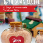 Pink Himalayan Bath Soak certain to be topping the list for DIY Christmas Gift Ideas this year. Say goodbye to store-bought and welcome in this super simple DIY bath soak that will make the holiday bright. Help moisterize the skin and fight the itchy skin with this easy homemade bath soak recipe! #homemade #DIY #bathsoak #holiday