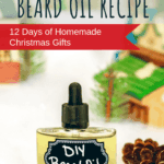 Looking for the perfect homemade gifts for Christmas for the man in your life? This DIY beard oil recipe is just what he needs. 100% homemade, and simple as well, this beard oil is certain to make his holiday softer and less scratchy! #beardoil #giftsforhim #holiday #DIY #oils