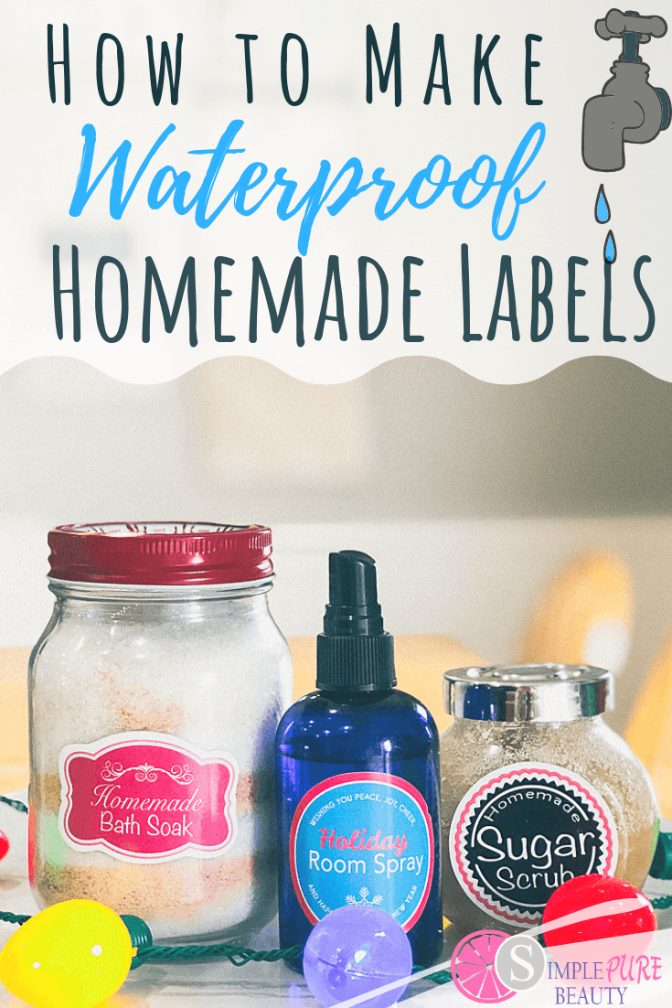 Want to learn how to make waterproof labels for your bottles and jars? You work really hard on your DIY recipes.&nbsp; Whether you're making sugar scrubs, bath soaks or room sprays, you want them to look pretty and stay that way. That's why a cute waterproof label is a must! #diy #labels #waterproof