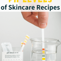pH strips to test pH of diy skincare recipes