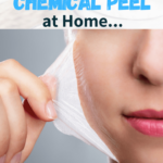 woman doing facial peel