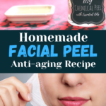 woman doing facial peel